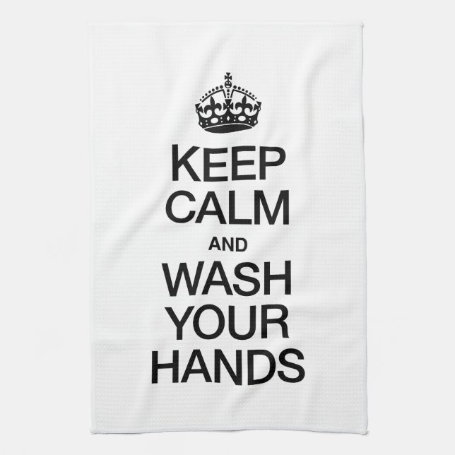 KEEP CALM AND WASH YOUR HANDS TEA TOWEL (Vertical)