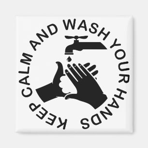 Keep Calm And Wash Your Hands, Virus, Office Funny Magnet