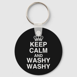 Keep Calm And Washy Washy Funny Cruise Ship Novelt Key Ring