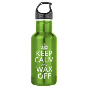 Keep Calm and Wax Off (any background colour) 532 Ml Water Bottle