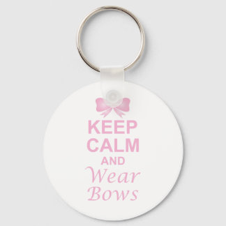 Keep Calm and Wear Bows Key Ring