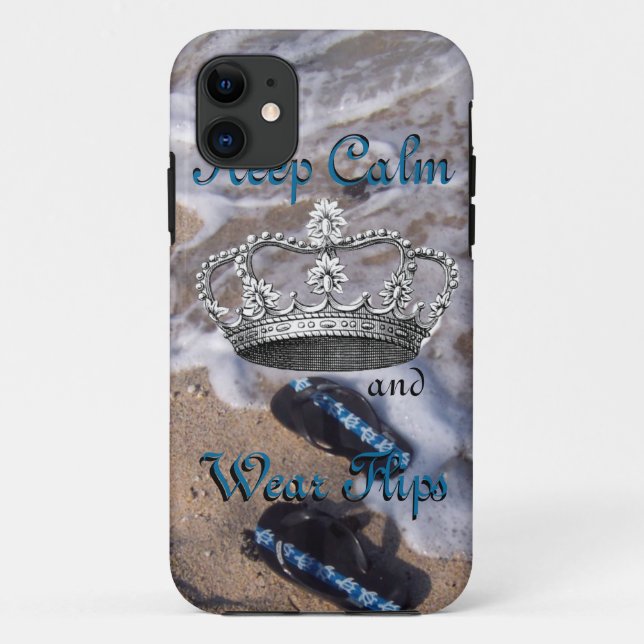 Keep Calm and Wear Flip Flop Sandals Case-Mate iPhone Case (Back)