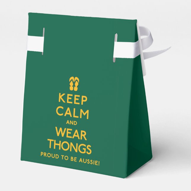 Keep Calm and Wear Thongs! Favour Box (Back Side)