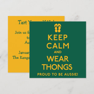 Keep Calm and Wear Thongs! Invitation