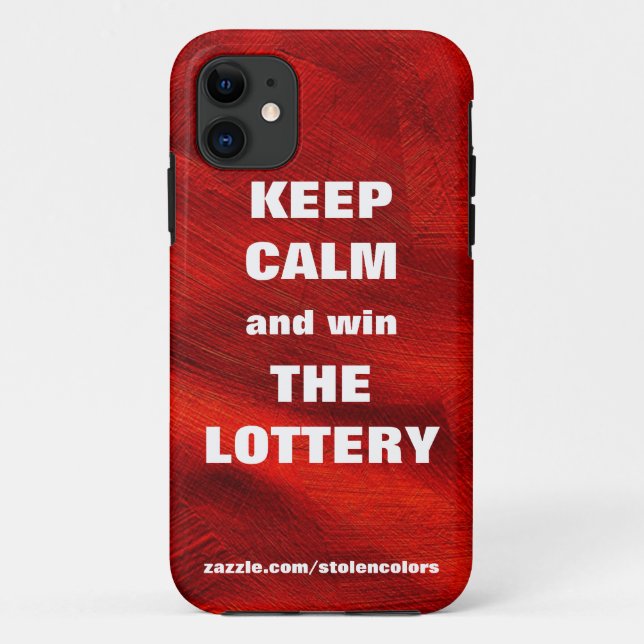 KEEP CALM AND WIN THE LOTTERY Red Copper Case-Mate iPhone Case (Back)