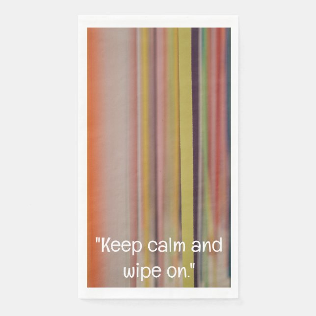 Keep Calm and Wipe On Kitchen Towel Napkin (Front)