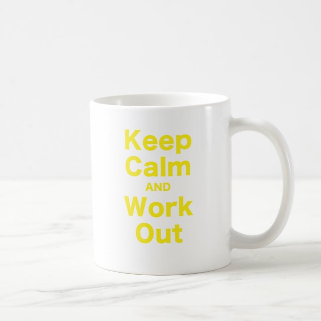 Keep Calm and Work Out Coffee Mug (Right)