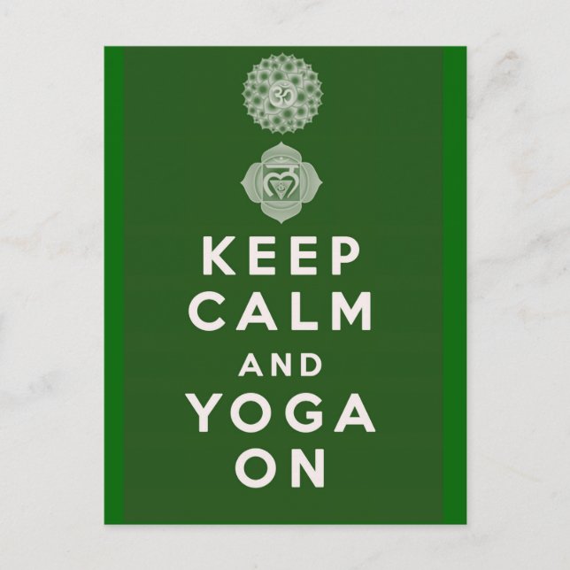 Keep Calm and Yoga On Postcard (Front)