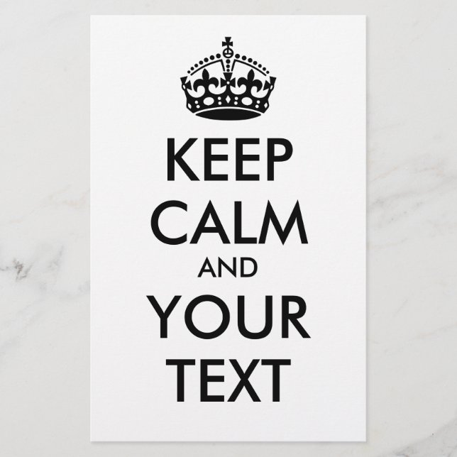 KEEP CALM and YOUR TEXT - black (Front)