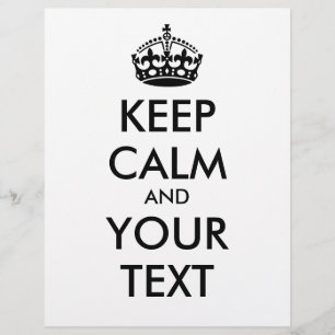 KEEP CALM and YOUR TEXT - black Flyer