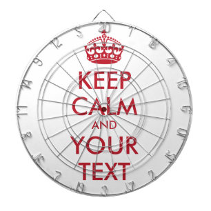 KEEP CALM and YOUR TEXT Dartboard