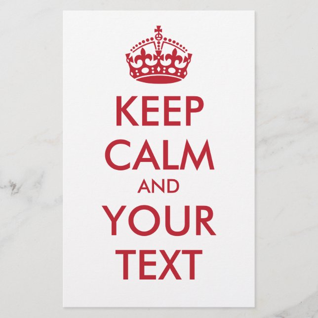 KEEP CALM and YOUR TEXT Flyer (Front)