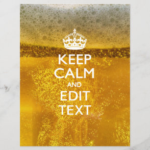 Keep Calm And Your Text for some Beer Flyer
