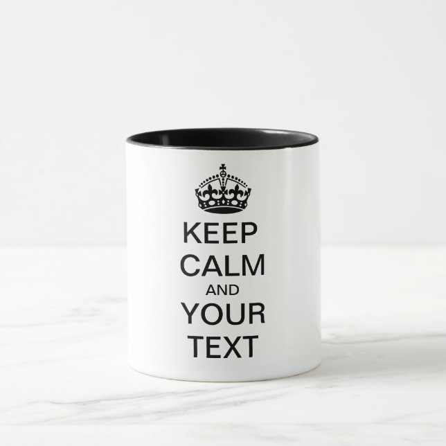 KEEP CALM and YOUR TEXT Mug (Center)