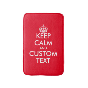 Keep calm and your text non slip bath mat