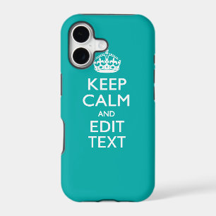 Keep Calm And Your Text on Accent Turquoise Decor