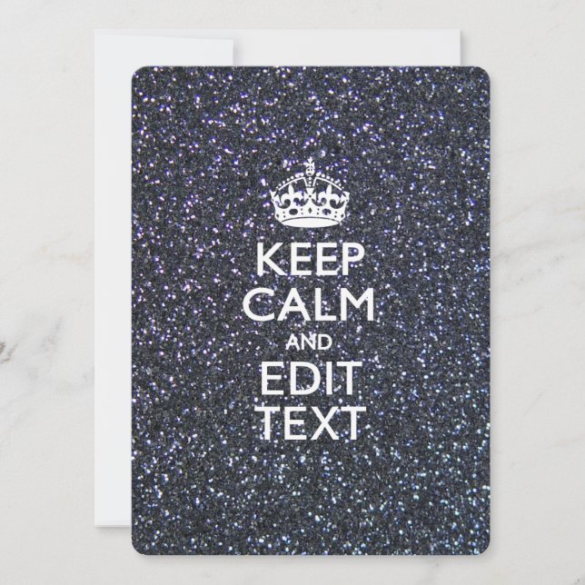 Keep Calm and Your Text on Midnight decor (Front)