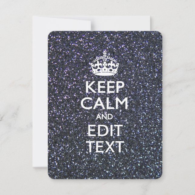 Keep Calm and Your Text on Midnight decor (Front)
