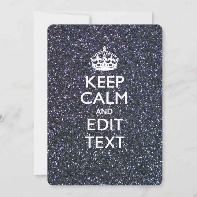 Keep Calm and Your Text on Midnight decor (Front)