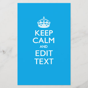 Keep Calm And Your Text on Sky Blue Flyer