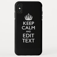 KEEP CALM AND Your Text on Solid Black