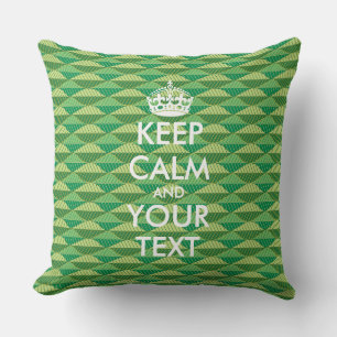KEEP CALM and YOUR TEXT - personalised text Cushion