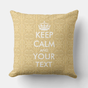 KEEP CALM and YOUR TEXT - personalised text Cushion