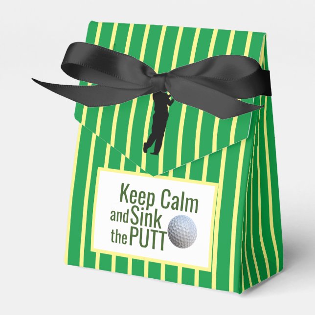 Keep Calm Ans Sink The Putt Favour Box (Front Side)
