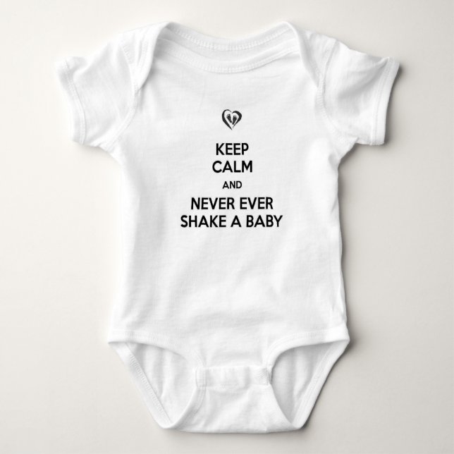 Keep Calm Baby Bodysuit (Front)