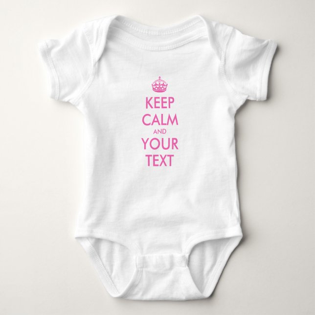 Keep calm baby infant creeper tee shirt (Front)