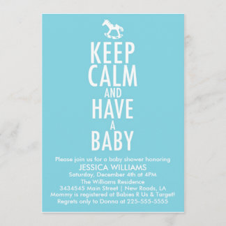 Keep Calm Baby Shower Invitation