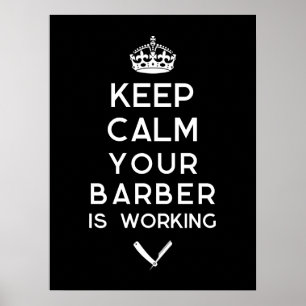 Keep calm barber poster