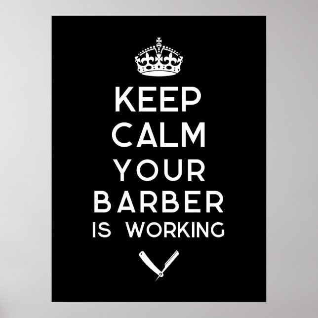 Keep calm barber poster (Front)