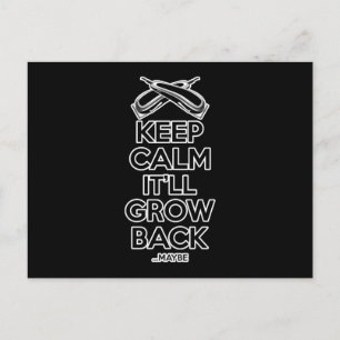 Keep Calm: Barber Shop Humour Postcard