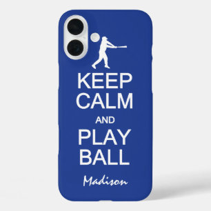 Keep Calm Baseball custom name & colour cases