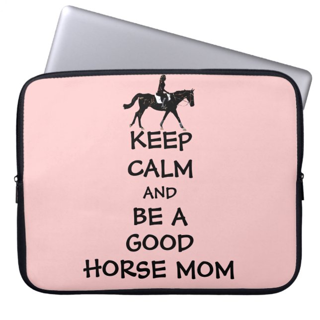Keep Calm & Be A Good Horse Mum Laptop Bag (Front)