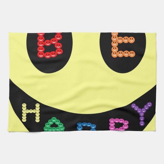 Keep Calm Be Happy Destiny Tea Towel (Horizontal)