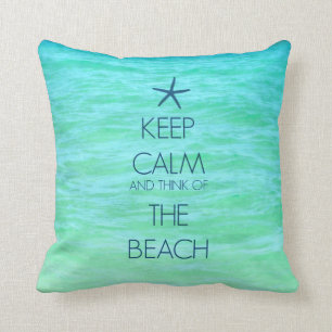 KEEP CALM BEACH PILLOW