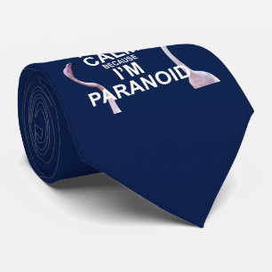 Keep Calm because I'm Paranoid Tie (Navy)