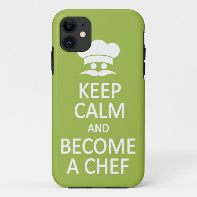 Keep Calm & Become a Chef custom iPhone case (Back)
