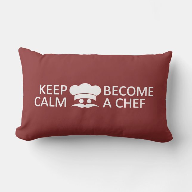 Keep Calm & Become a Chef custom throw pillow (Front)