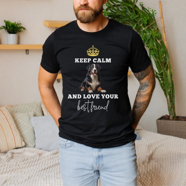 Keep Calm Bernese Tee, Bernese Mountain Dog TShirt (Creator Uploaded)