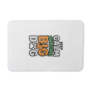 Keep Calm Big Dog Vintage Vector Design_1 Bath Mat
