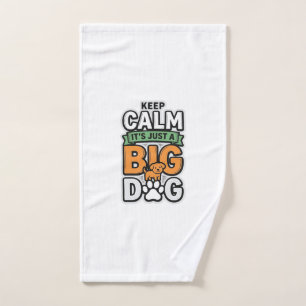 Keep Calm Big Dog Vintage Vector Design_1 Hand Towel