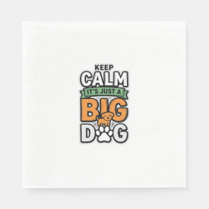Keep Calm Big Dog Vintage Vector Design_1 Napkin