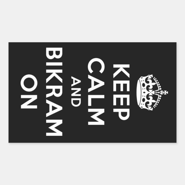 Keep Calm & Bikram On Sticker (Front)