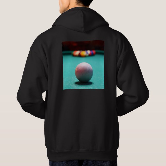 Keep Calm Billiard Pool Game Team Player Hoodie (Back)