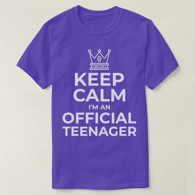 Keep Calm Birthday Official nager 13th Funny Girl  T-Shirt (Design Front)