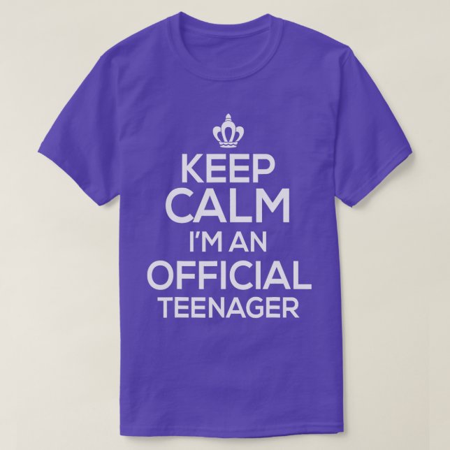 Keep Calm Birthday Official nager 13th Funny Girl  T-Shirt (Design Front)