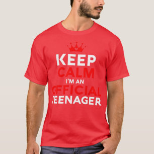 Keep Calm Birthday Official nager 13th Funny Girl T-Shirt